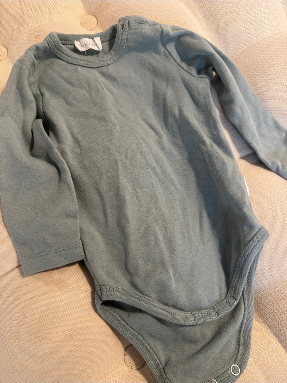 Jamie Kay Long-Sleeve One-Piece in Sage Blue-Green